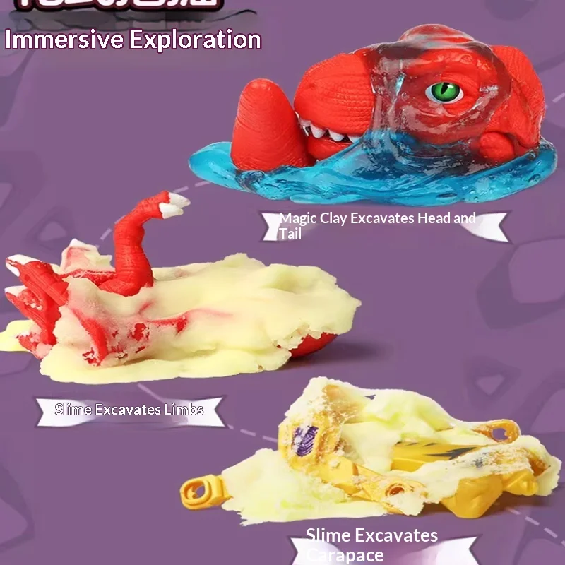 Lava Dinosaur Prehistoric Era Tribe Wars Blind Box 36+ Surprises Inside Assembly Dinosaur Figures Kids Surprise Egg Toy