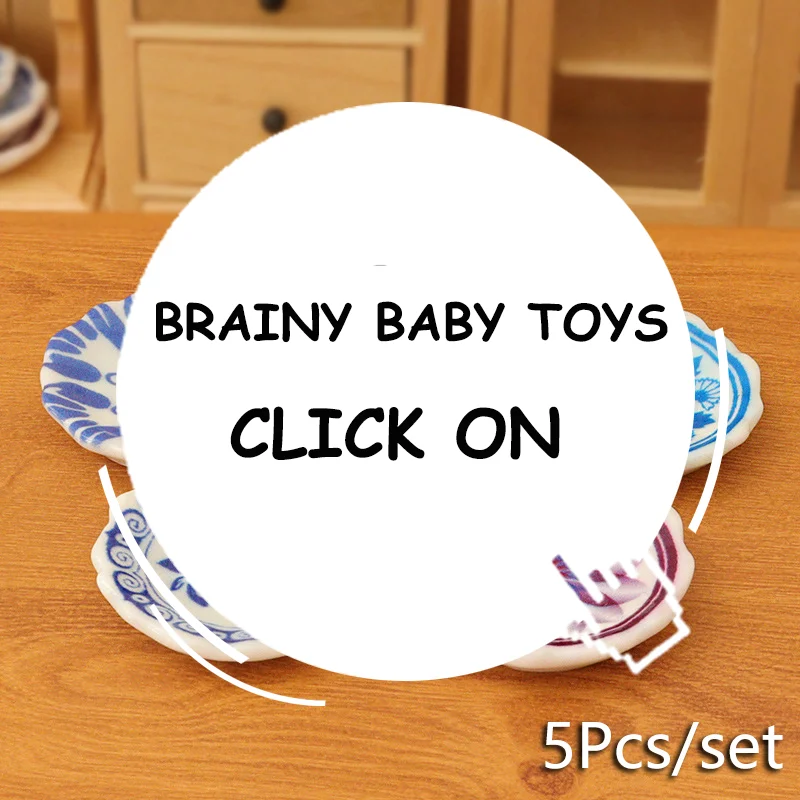 5Pcs 1:12 Puppenhaus Miniatur Esszimmer Platten Puppe Hause Simulation Küche Geschirr Zubehör Puppen Haus Szene Dekor Spielzeug