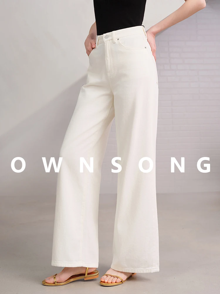 

Удобные легкие прямые джинсы с высокой талией, женские летние тонкие свободные утягивающие универсальные повседневные хлопковые эластичные джинсы