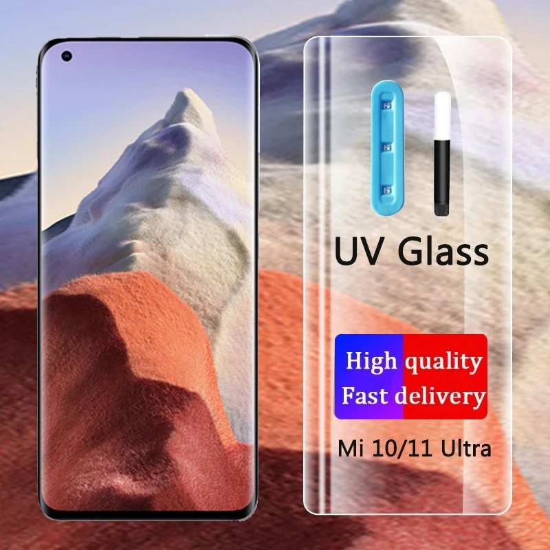 

UV Liquid Glue Tempered Glass Screen Protector For Xiaomi MI 14 13 Ultra Note 10 Lite CIVI MIX 4 Fild 2 3 11T 11 Pro 12 12X 12S