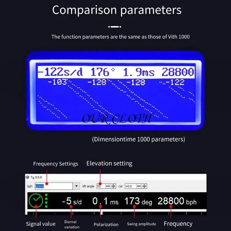 Watch Calibration Instrument Watch Tester With Frequency Analysis for Professional Watch Maintenance Watchmaker Workshop Y1AC