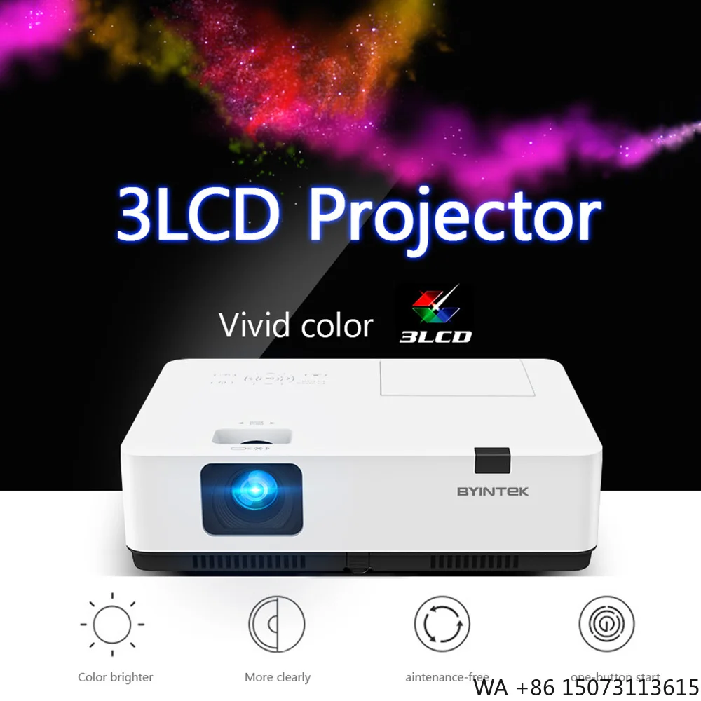 

Профессиональный проектор для больших помещений WXGA 1280x800, 3LCD, 3700 ANSI люмен, высокая яркость, для школ