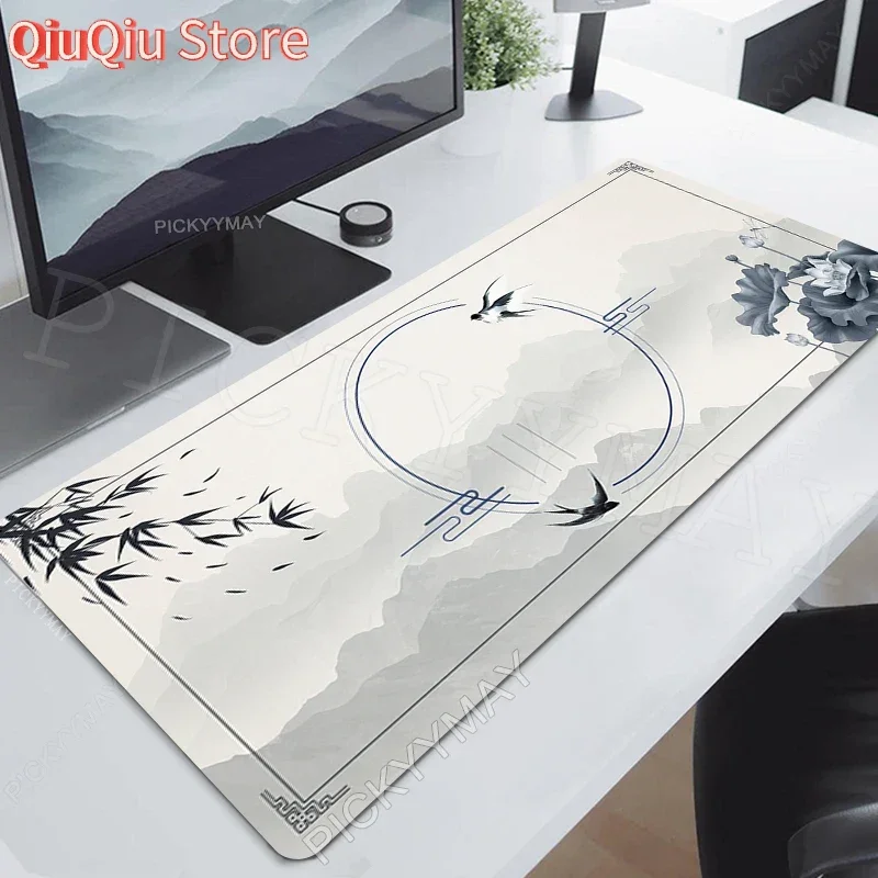 

Mouse Pads Chinese Style Art Table Mats Computer Mousepad Company Big Desk Pad 120x55cm Large Gamer Mousepads Mouse Mat