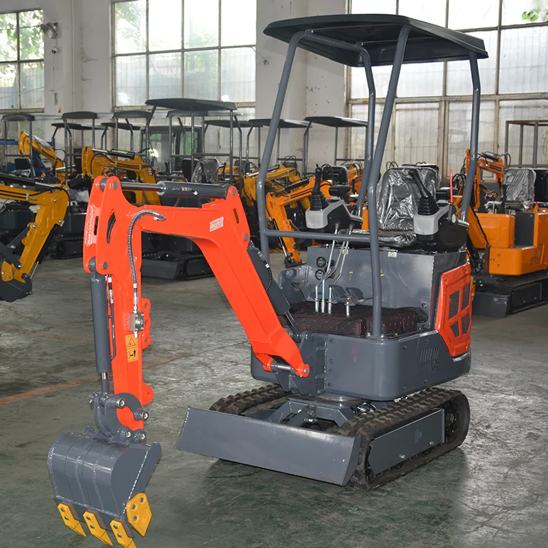 Customized 1.2 Ton Mini Excavator Micro Compact Kubota Engine Pump Core Components Wholesale Mini Crawler Digger Made in China