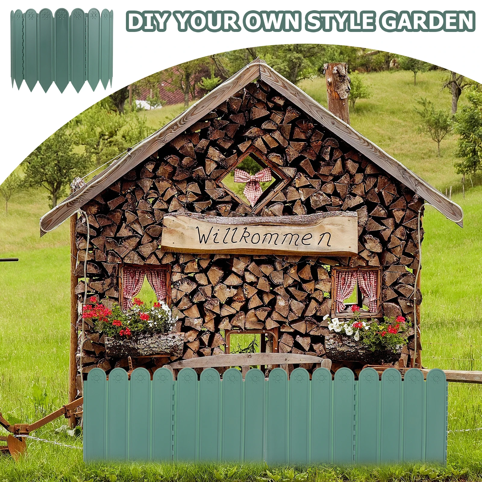 

Fence Fences Landscape Fencing Small Garden Barrier Edging Border Plastic Edger Lawn
