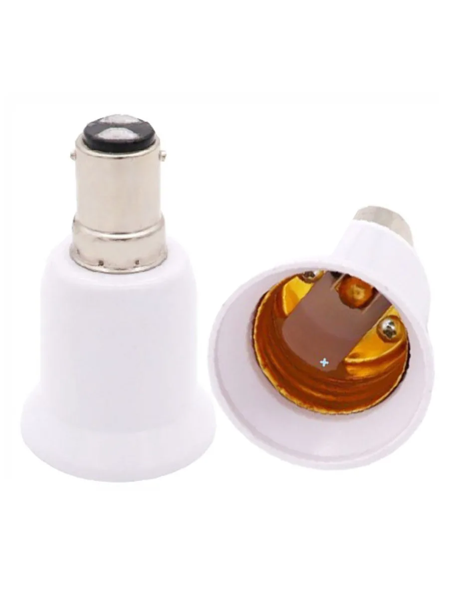 1PCS B15 to E27 Led Lighting Lamp Holder Converter Screw Bulb Socket Adapter LED Saving Light Halogen Lamp Bases 3A 220V White