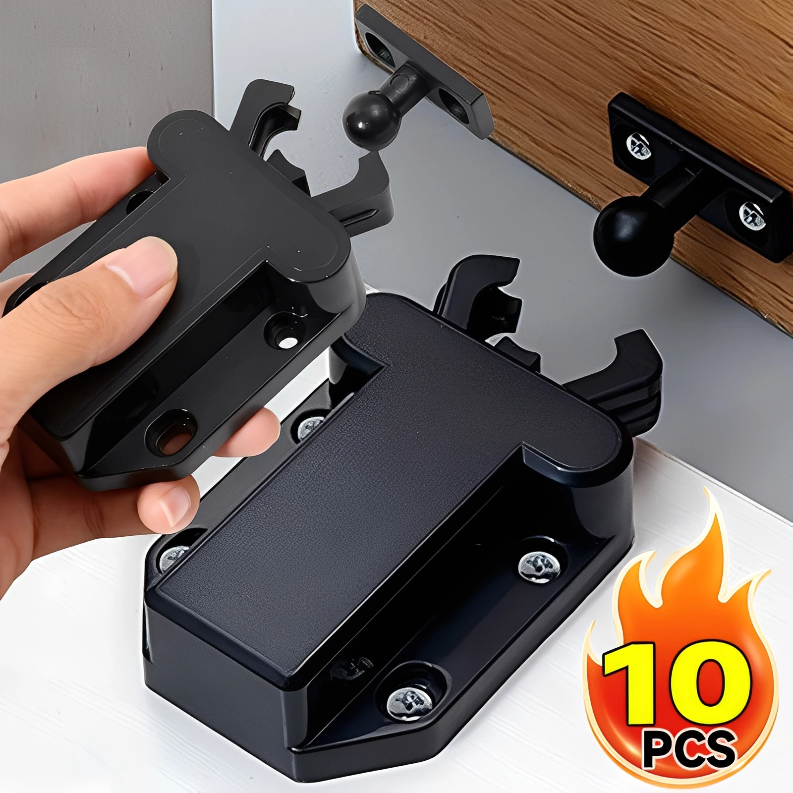 Chiusura tattile non magnetica Chiusura universale per porta dell'armadio con vite per mobili Push To Latch Fornitura di fermaporta dell'armadio