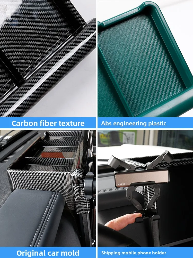 For BJ BAIC 212 T01 / EMC 212 Car Center Console Navigation Screen Storage Box Wear-resistant ABS Organizer Box Accessories detail image 4