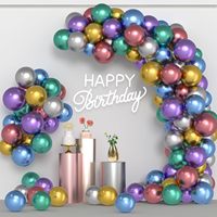 90pcs metal balloon wreath set, suitable for birthday, graduation ceremony, wedding, party decoration