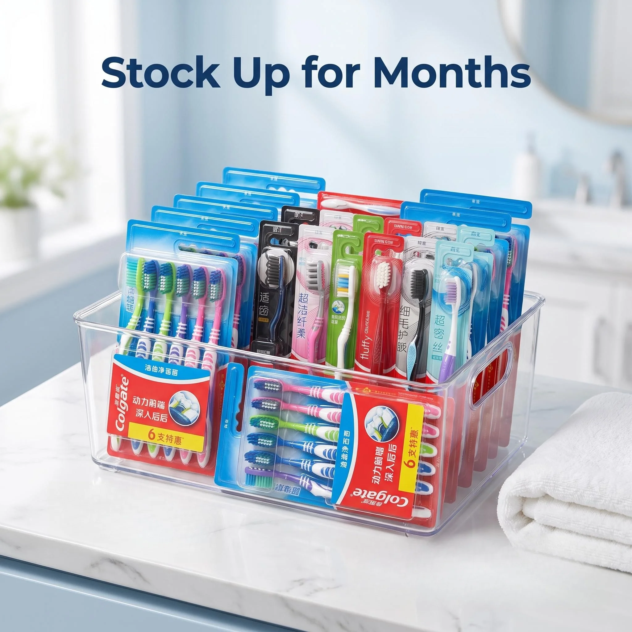 42PCS Colgate Multi-Style Toothbrushes Soft & Medium Bristle Random Packaging Family Daily Oral Care