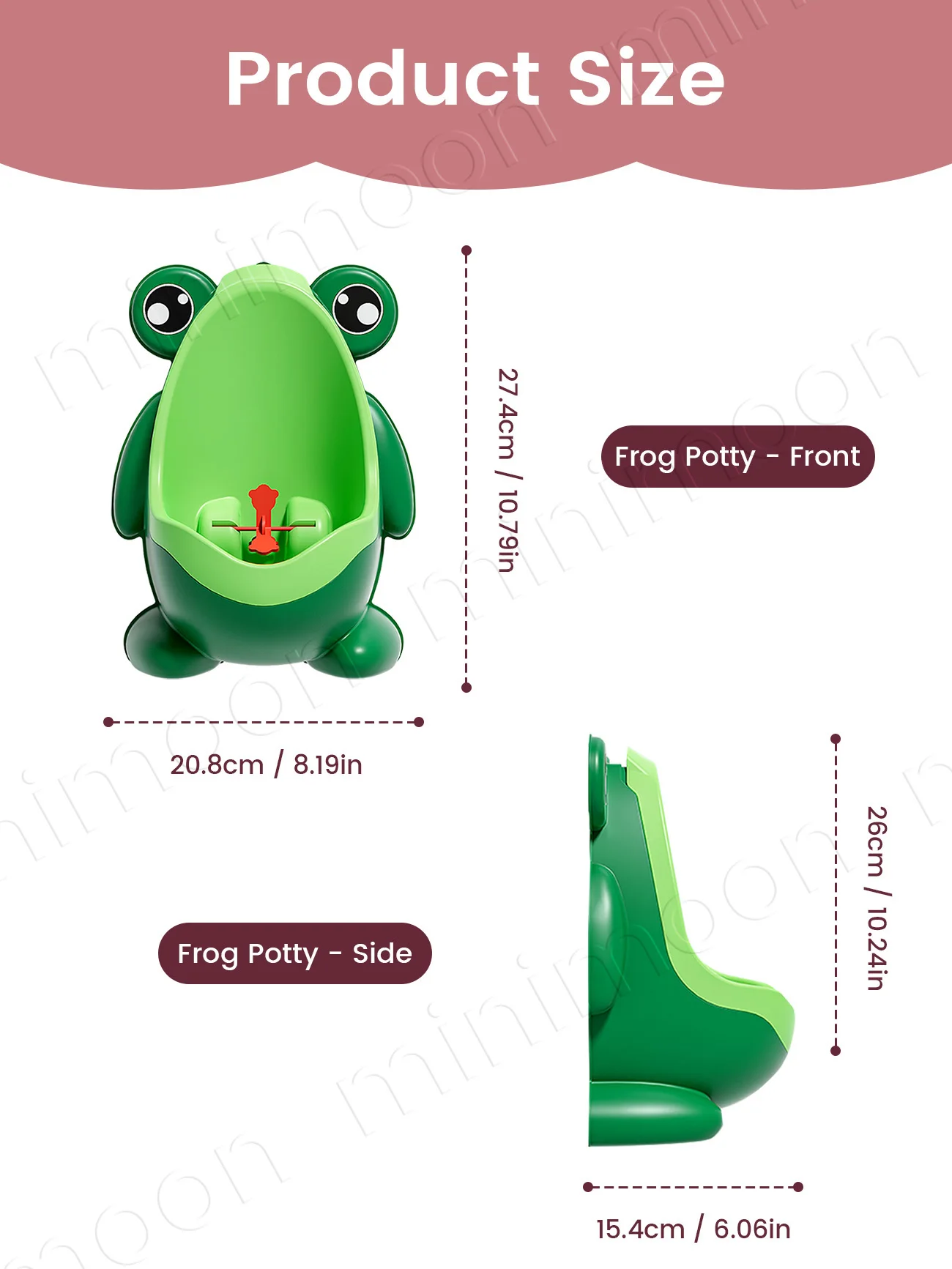 Boys' Potty Training Urinal with Fun Target Game, Frog Design Makes Learning to Stand & Pee an Exciting Challenge - view 2