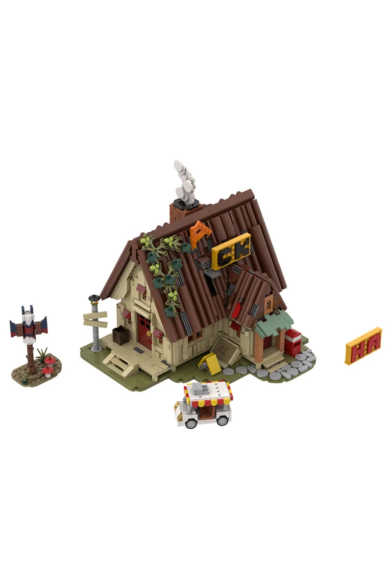 MOC Bill Seif Haus Baustein Modell Sets Schwerkraft Haus Mystery Shack Architektur Ziegel Montage Spielzeug Kits Geburtstag Geschenke