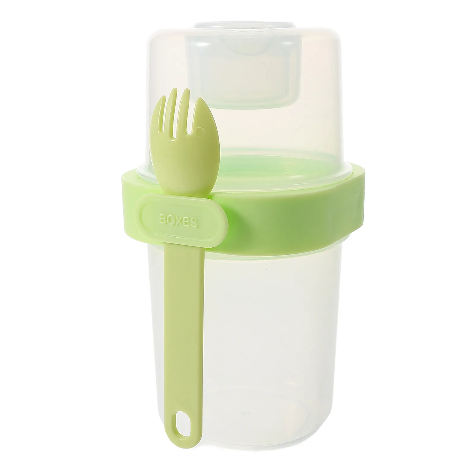 Reusable Double Layer Oatmeal Cup Portable Breakfast Container for Kids with Lid Spoon Yogurt Parfait Cereal Milk Overnight Oats