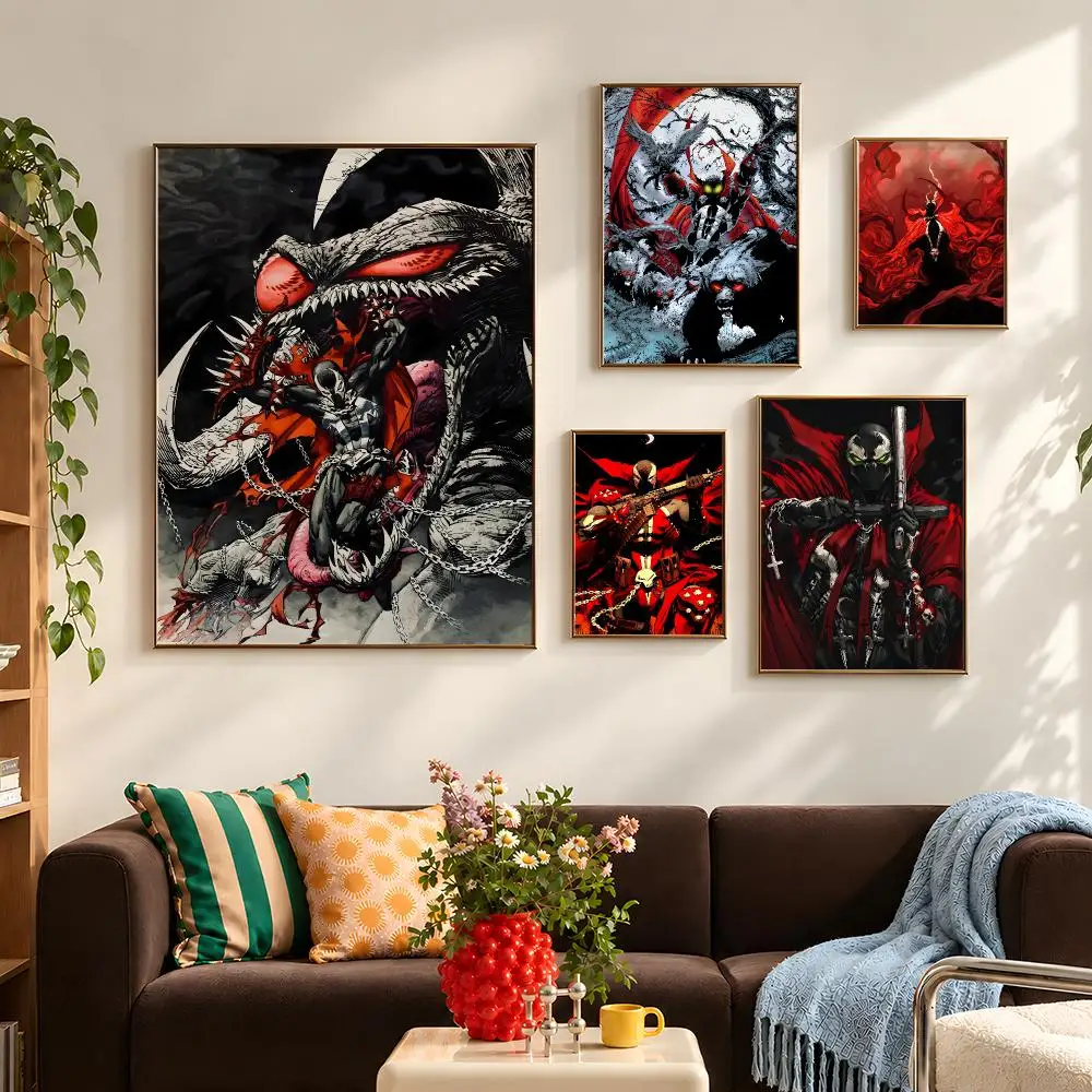Comic Spawn Image Comics Superhero Poster Self Adhesive PP Wall Art HD Gaming Room Bedroom Living Room Decor Apartment Gift