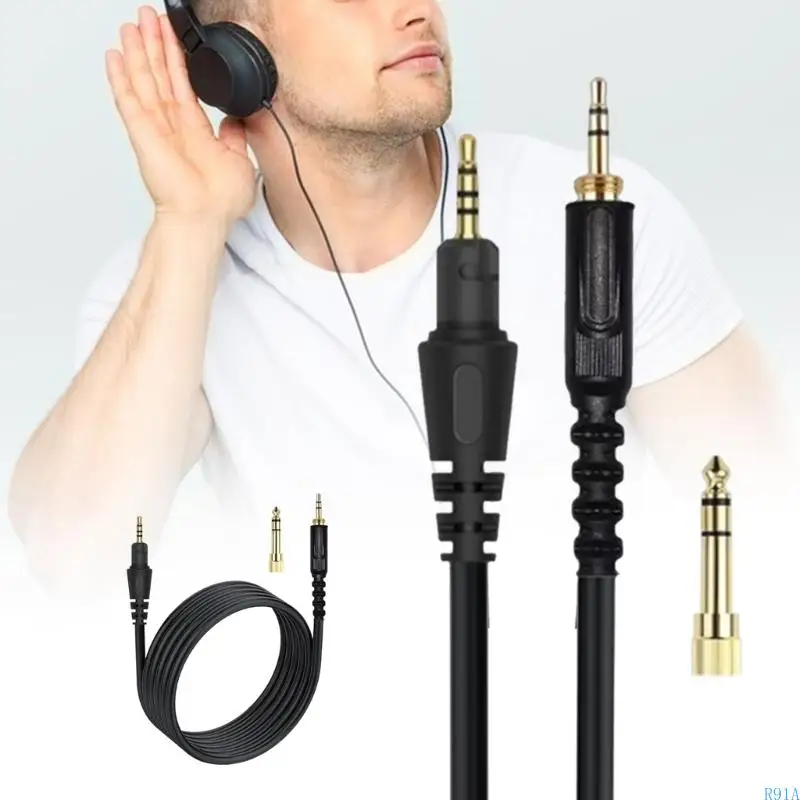 R91A كابل الصوت الممتاز لـ HDJX5 X7S7 CUE1 سماعة الرأس تقليل تداخل الضوضاء