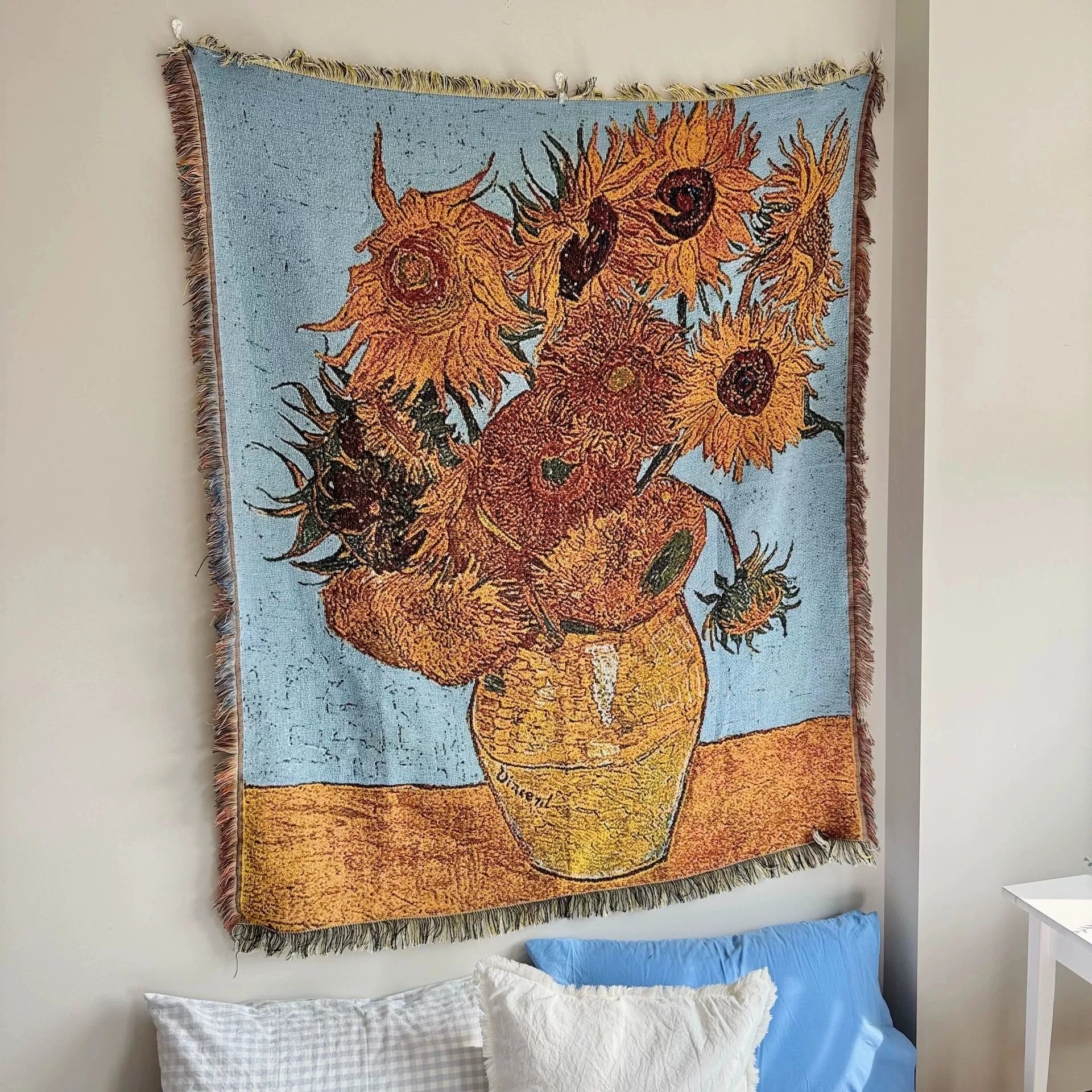 Casual Blankets Bed Decoration Netherlands Van Gogh Carpet Sofa Sofa Blanket Throw Blankets Leisure Rug Single Tapestry dropship