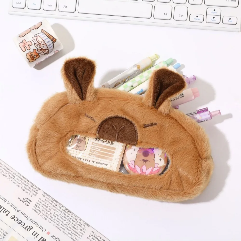 

2024 Cute Capybara Pen Bag DIY Detachable Pencil Case Large Capacity Eight Layers Pencil Box Students