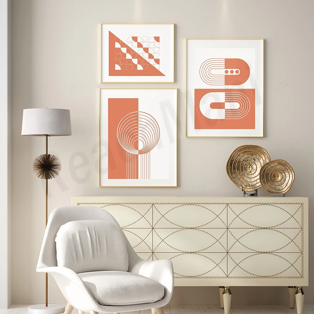 

Terracotta Wall Art, Abstract Painting Art Print Boho Canvas Poster Wall Art for Bedroom Living Room Decor