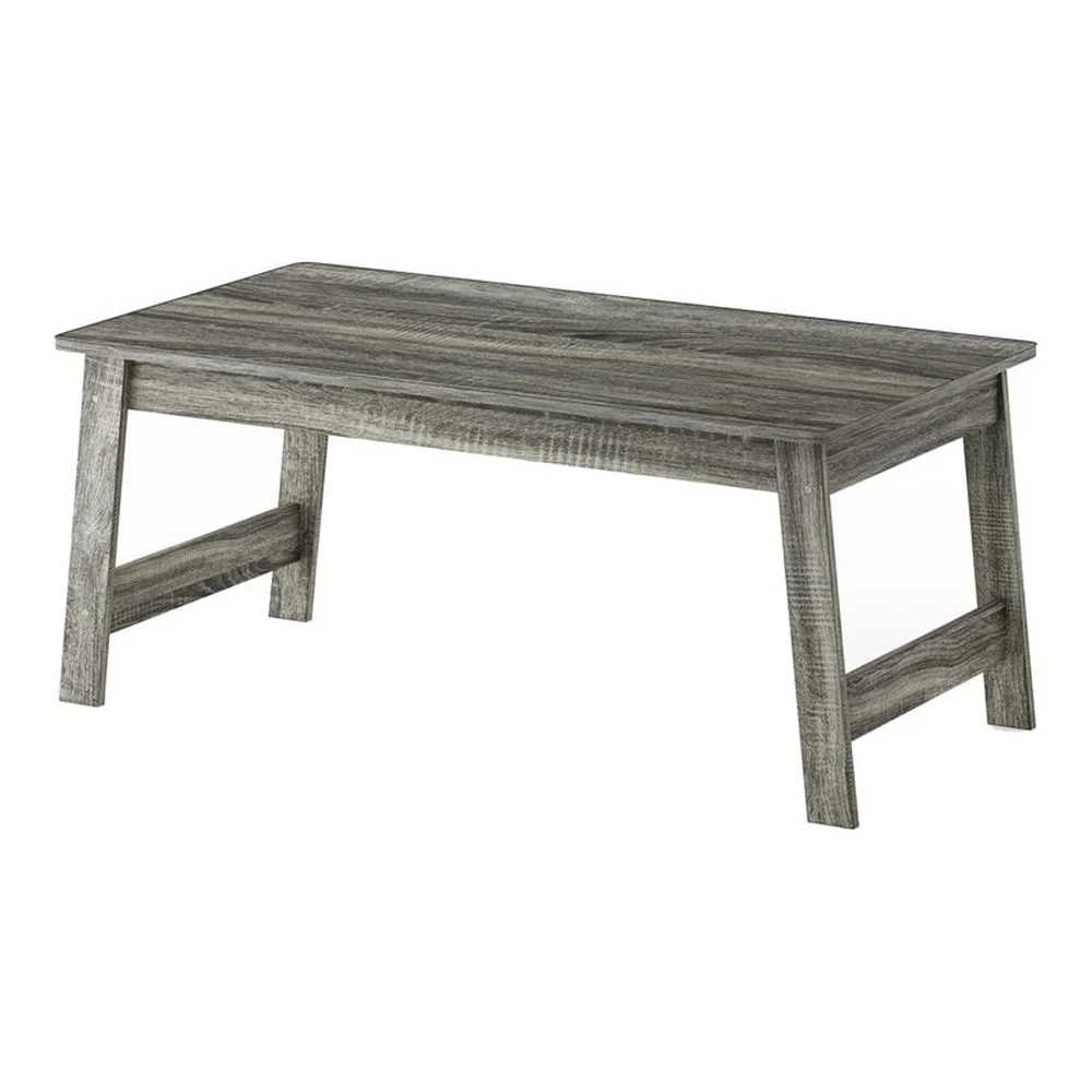 Sleek Coffee Table French Oak Grey Ample Storage Easy Assembly Durable Particle Board Indoor Living Room Furniture