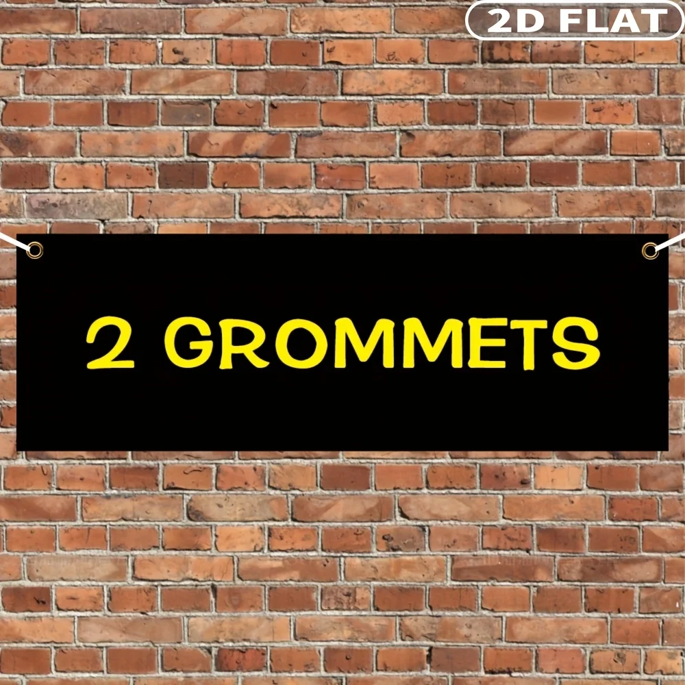 Custom 1pc 2D Flat Banner - 100x300cm/39*118inch Banner with 2/ 3/ 4/ 6/ 8 Grommets and Only Sewing Many Choice for Home Decor