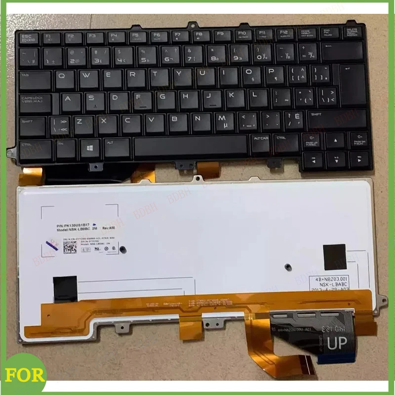 

Клавиатура для ноутбука с подсветкой BDBH для Dell Alienware P39G 14X M14X R3 R4 0NTD5X PK130US1B08 NSK-LB0BC