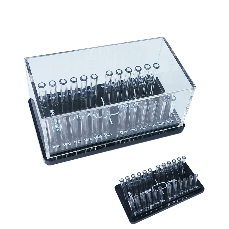 

Dental Orthodontic Round Archwire Box Acrylic Dispenser Placing Box Arch Wires Holder Dentistry Instrument