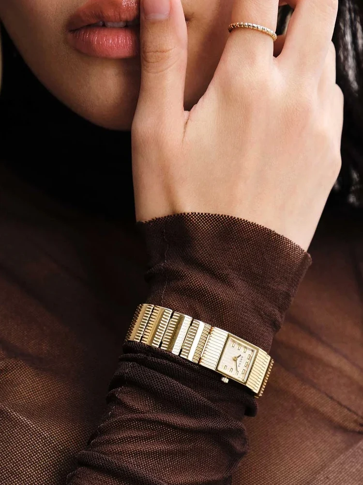 Elegant Retro Small Square Watch Niche Light Luxury Fashion Simple Personalized Watch Couple Watch Women