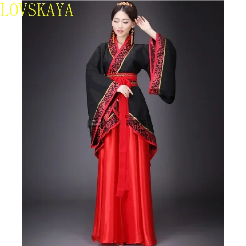 Hanfu Nationalen Chinesischen Tanz Kostüm Männer Alte Cosplay Traditionelle Chinesische Kleidung für Frauen Hanfu Kleidung Dame Bühne Kleid