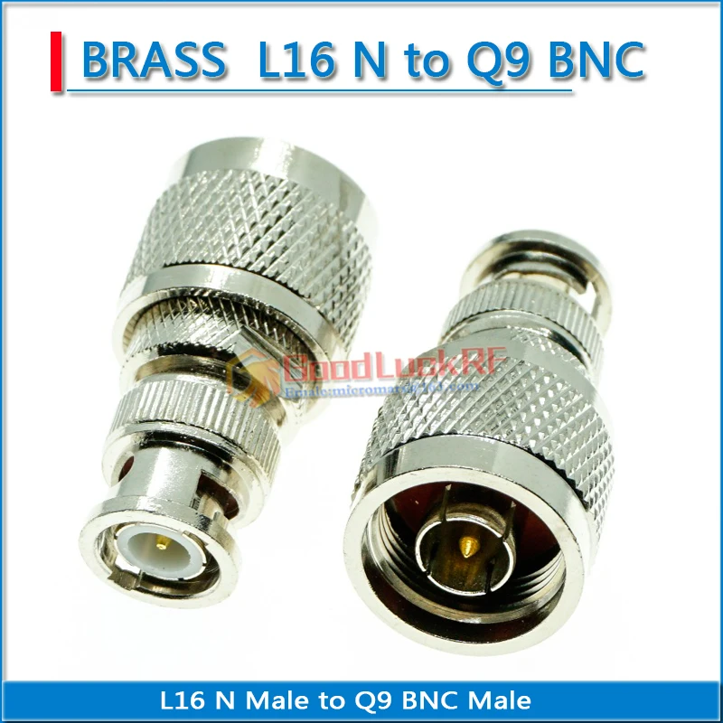 

Q9 BNC Male to N Male Plug Nickel Plated Brass Straight Coaxial RF Adapters Connector Socket Brooches