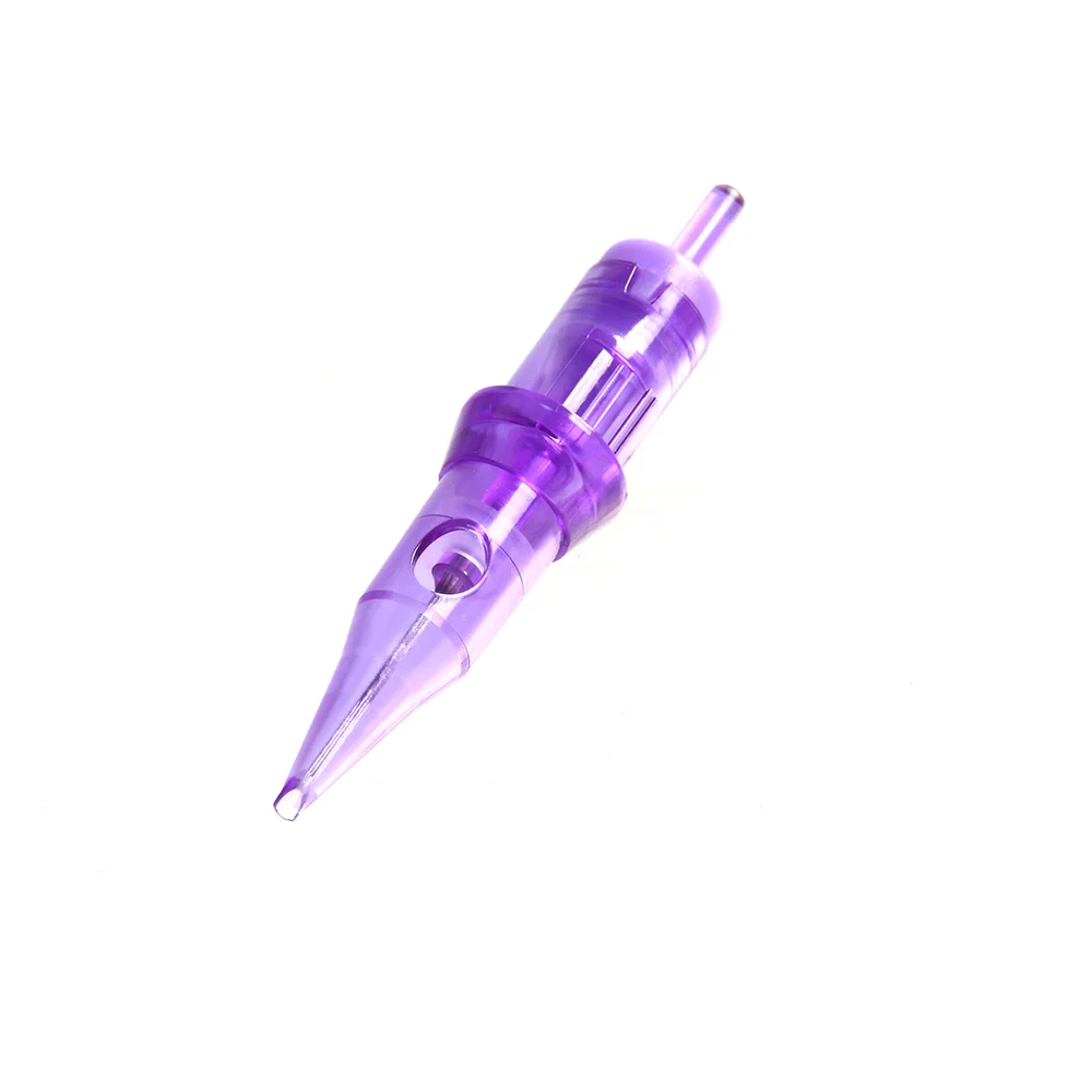 50/100/200pcs Disposable Tattoo Cartridges Needle RL RS RM M1 Purple Permanent Eyebrow Lip Makeup Needles For Tattoo Machine Pen