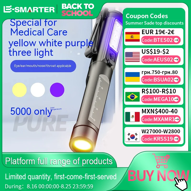 Medical Pen Light Handy First Aid Work Inspection LED Flashlight Professional Emergency Torch Lamp Doctor Nurse Pen Lighting