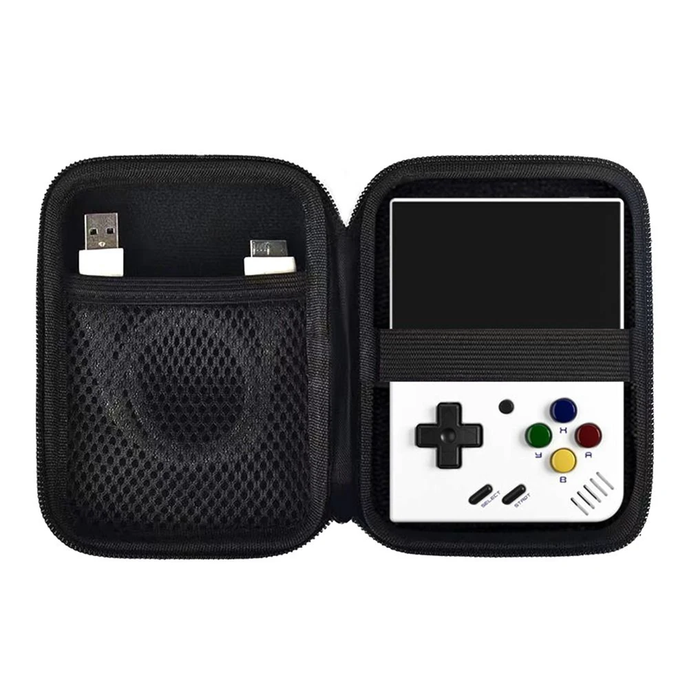 EVA Carrying Case Waterproof Game Console Pouch Case Wear-resistant With Lanyard Lightweight for Miyoo Mini Plus/ANBERNIC RG35XX
