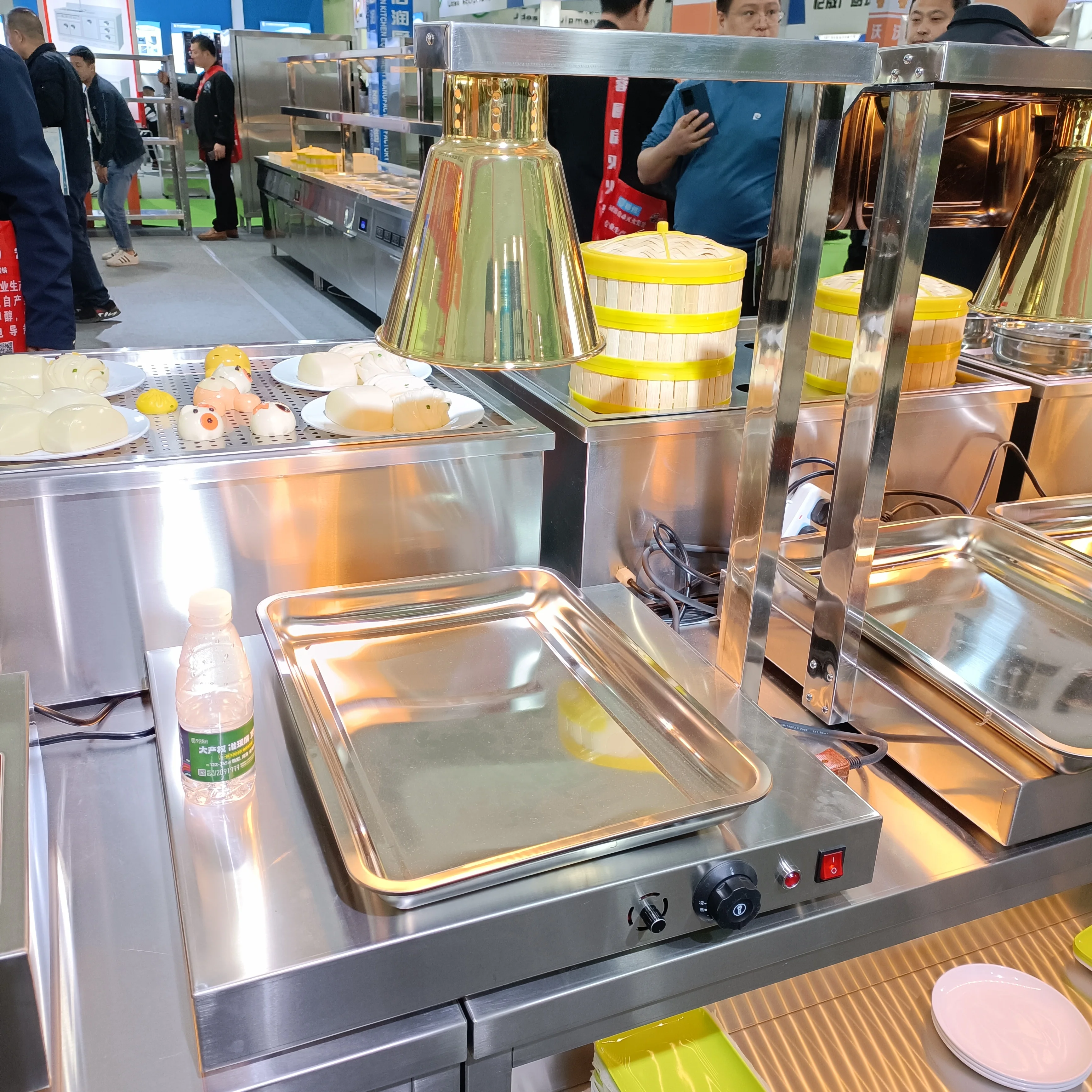Hotel Electric Fried Food Warmer Display Equipment 8L Stainless Steel Pot Digital Touch Screen Intelligent Temperature Control