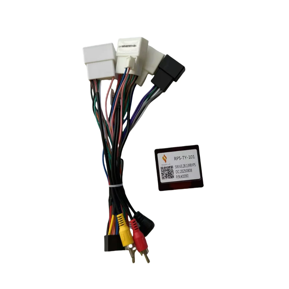 Canbus Box For Toyota Corolla/Camry/Avalon/RAV4/ Hilux/Sienna  Android 2 Din Radio 16 Pin Power Harness Wiring Cable