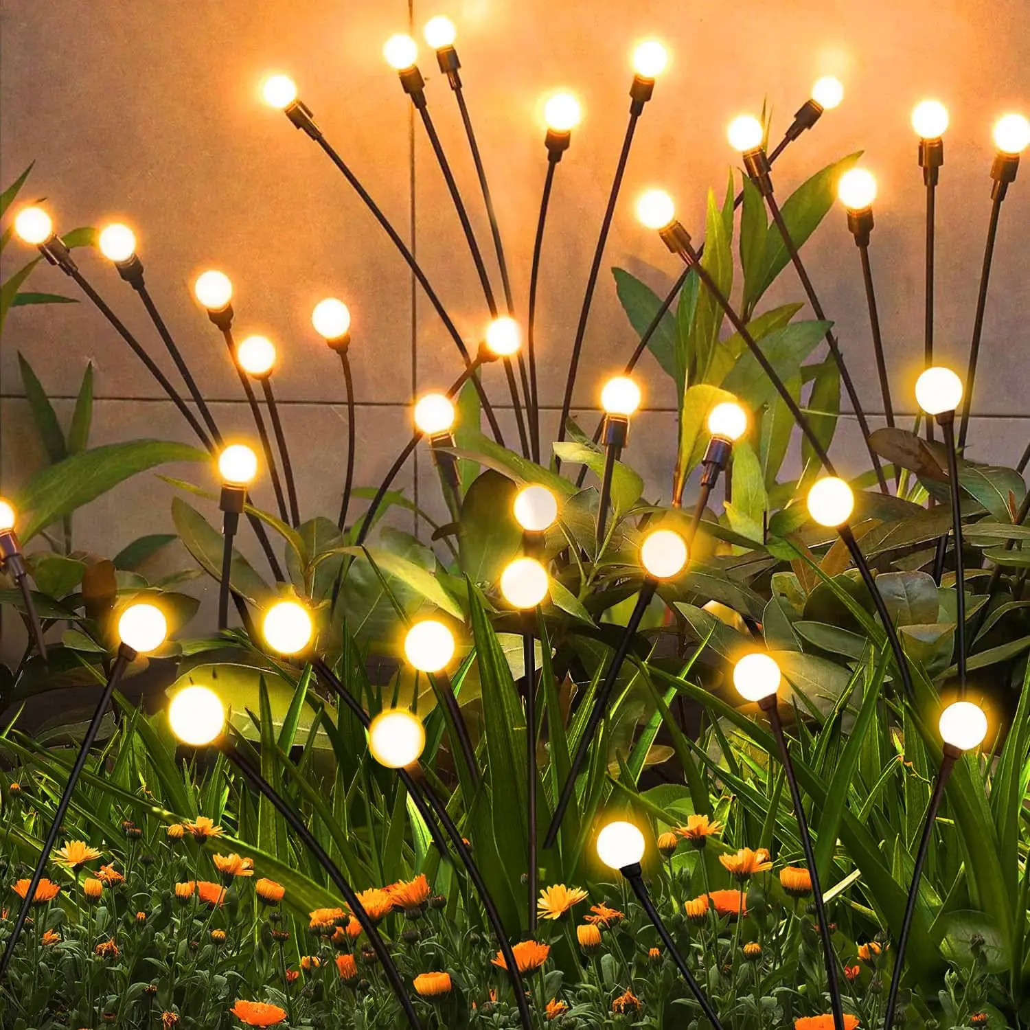 

4 Pack Solar Firefly Swaying Lights, Waterproof Outdoor Garden Decor for Yard Patio Pathway Lawn, Christmas Gifts