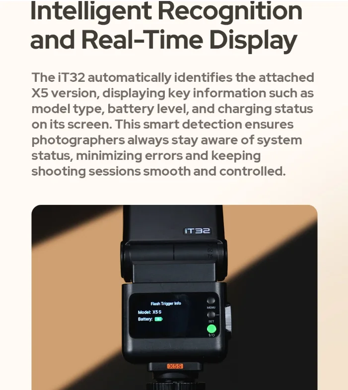 Godox IT32 Flash Con Base Magnetica X5-C – TTL HSS Per Canon, Trigger Wireless E LED Integrato