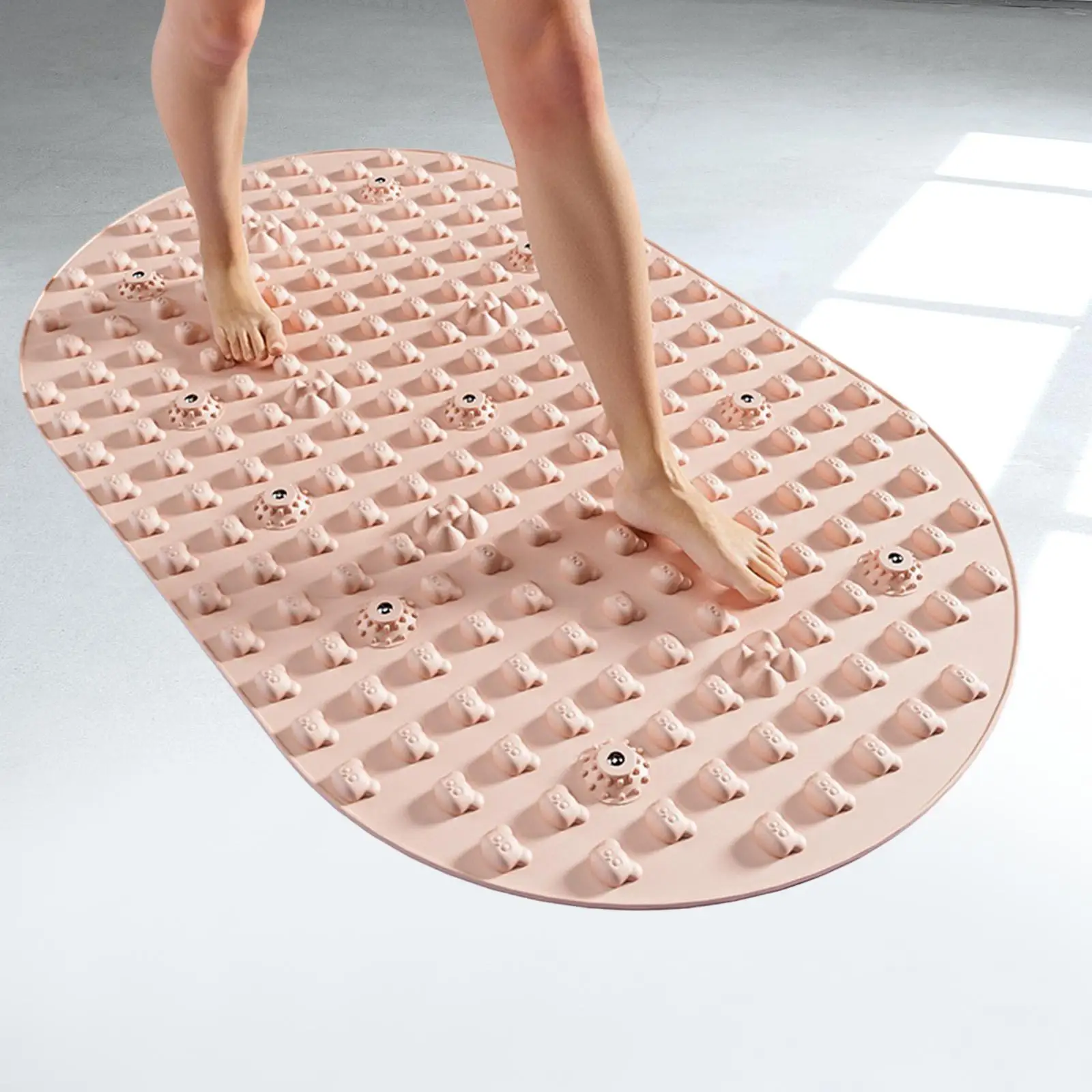 

Foot Acupressure Mat Ergonomic Anti Slip Portable Feet Massage Pad Pressure Point Mat Walking Toe Plate Pad for Standing Working