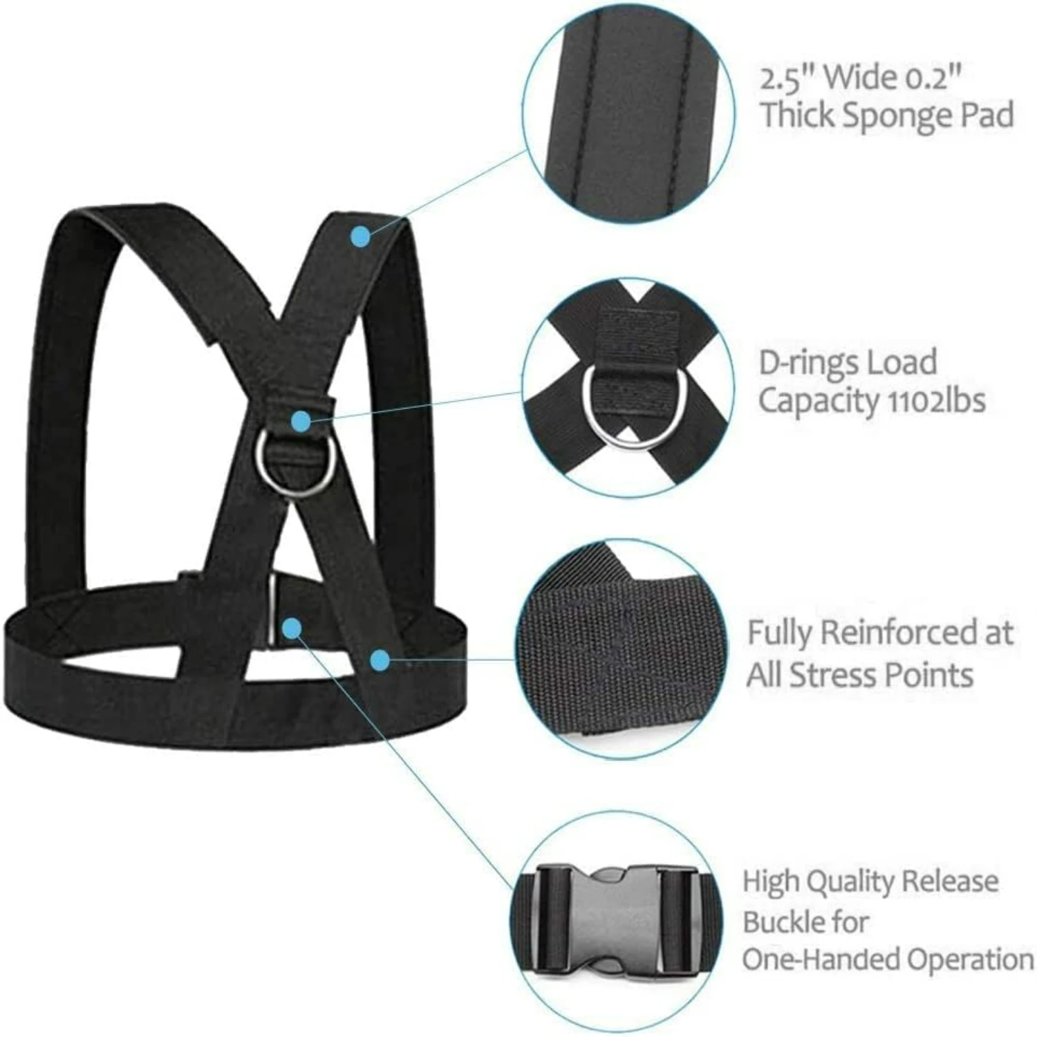 

Durable Premium Heavy Duty Men's and Women's Speed Sled Harness for Enhanced Strength, Speed, and Agility - Reliable Resistance