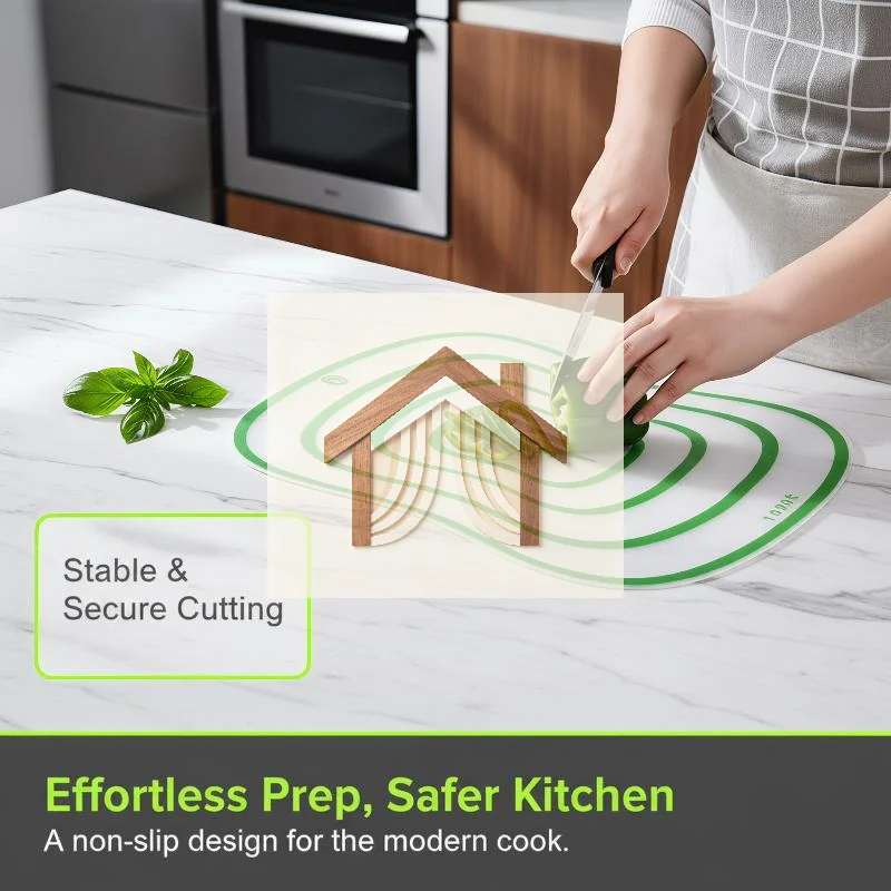 BPA Free PP Cutting Board Non-slip Grip Kitchen Chopping Block for Home Daily Cooking Food Processing