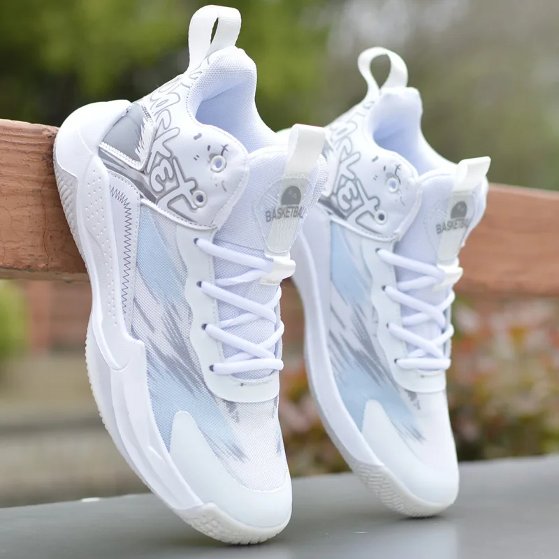 

Высокие новые баскетбольные кроссовки для мужчин, дышащие повседневные спортивные кроссовки с сеткой, водонепроницаемые нескользящие мужские высокие баскетбольные кроссовки