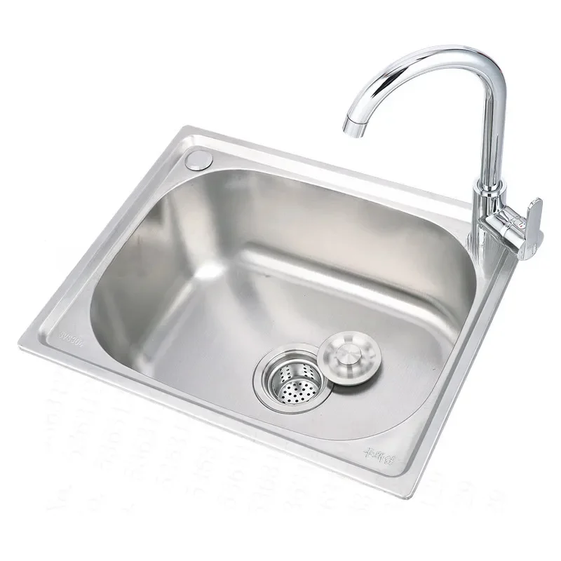 Durable Thickened Steel Kitchen Sink  Single Large Basin Sink Set Offering Long-lasting and Functional Use