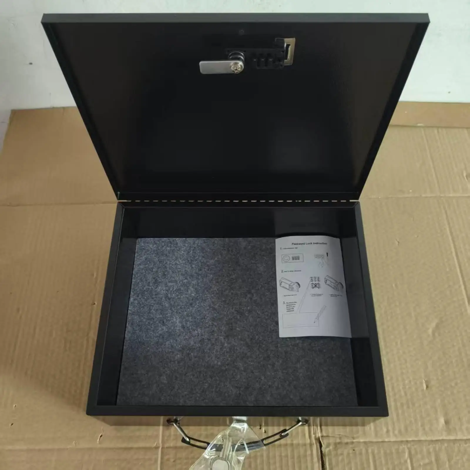 Fire Resistant Lockable Storage Case Carbon Steel Portable Security Box for Papers and Home Use