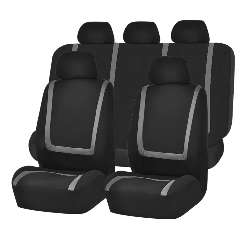 Car Seat Covers, Front and Rear Bench Back Seat Cover Set, Detachable Headrests,for Cars Trucks and SUVs