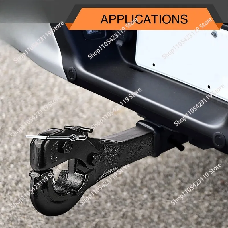 Suitable For  10-Ton Pintle Hook Trailer Hitch for 2” Hitches, Steel, 20000 lbs, 15” Length