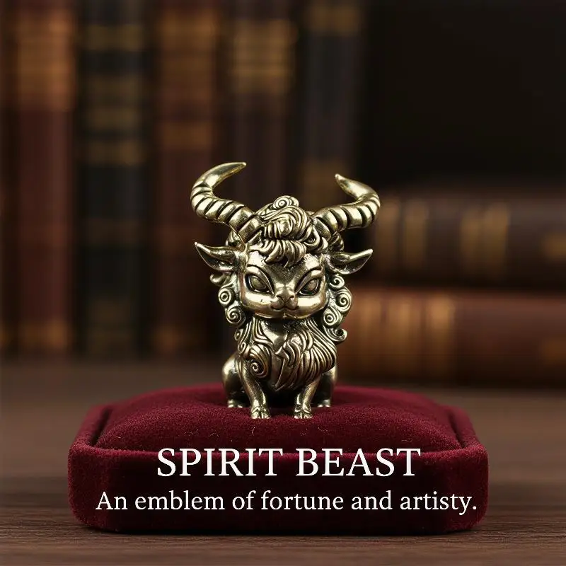 Copper Retro Mini Ornament Warcraft Sheep Demon Figure Home Decoration Accessories Sheep Head Ornament Desktop Decor
