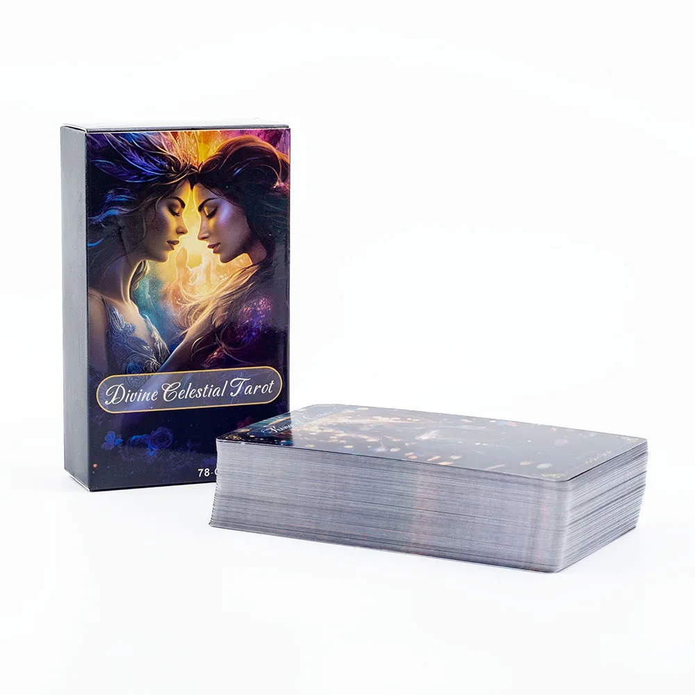 Sacred celestial tarot card game, versão inglesa, adivinhação jogo de tabuleiro com 78 cartas, para festa familiar, fortuna, edição de alta qualidade