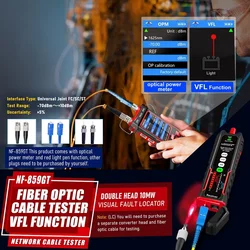 NF-859GT Line Finder Network Tester Anti interference Fiber Optic Detection Optical Power Red Light Integrated Machine