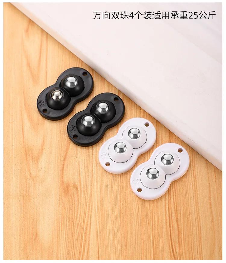 4 Stück Möbelrollen, robuste Kugelrollen, selbstklebend, Edelstahl, 360° ° Drehbares Universalrad Traglast 20/200 kg – Detail 17