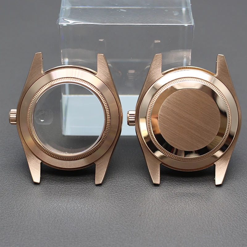 Fenya 36mm 40mm Rose Gold Case Men's Watch Parts For Oyster Seiko NH35 NH36 NH38 4R36 Miyota 8215 Movement 28 5mm Dial Sapphire