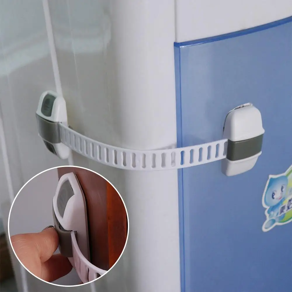 Plastic Child Safety Lock 20cm Anti-Clamp Drawer Locks Multi-Function Anti-Pinch Refrigerator Safety Buckle